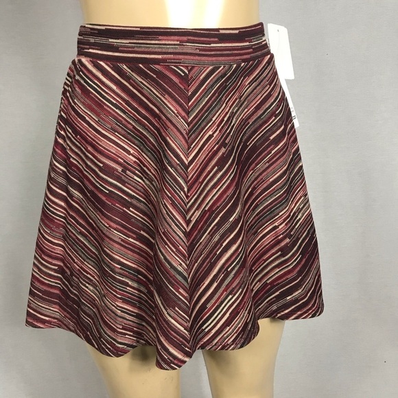 Multi color mini striped skirt - Picture 1 of 3